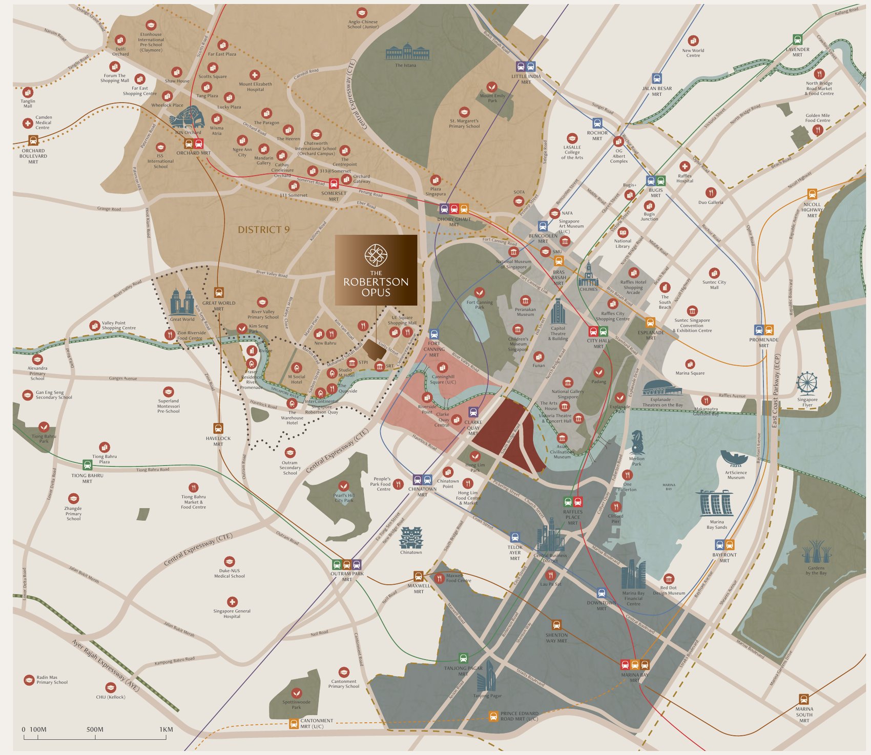 Location map of The Robertson Opus
