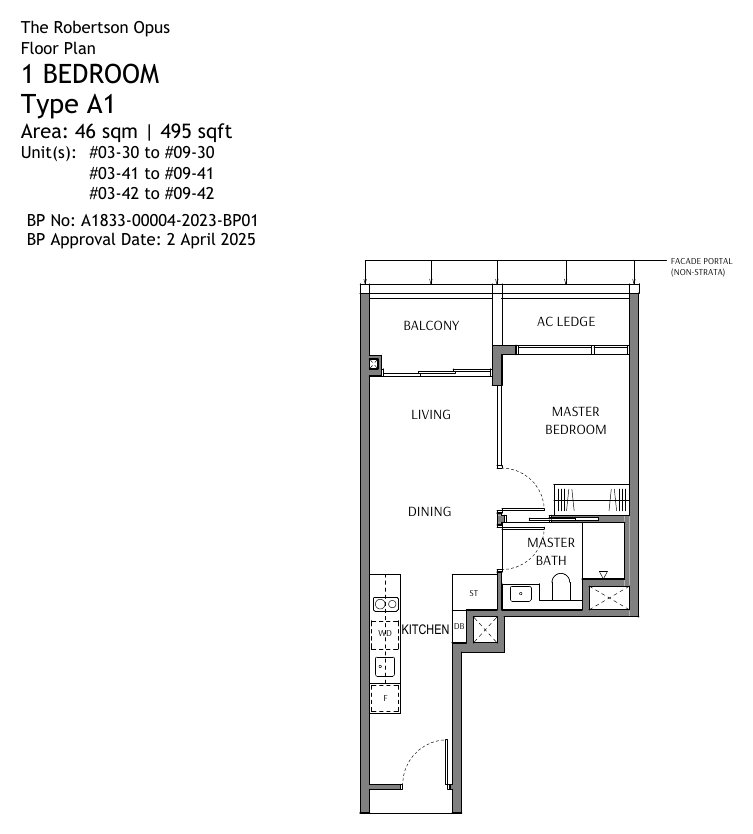 Type A1 · 1-Bedroom