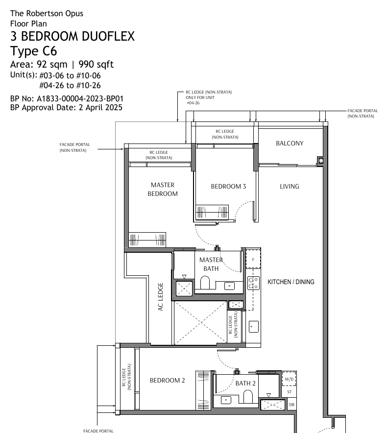 Type C6 · 3-Bedroom Duoflex