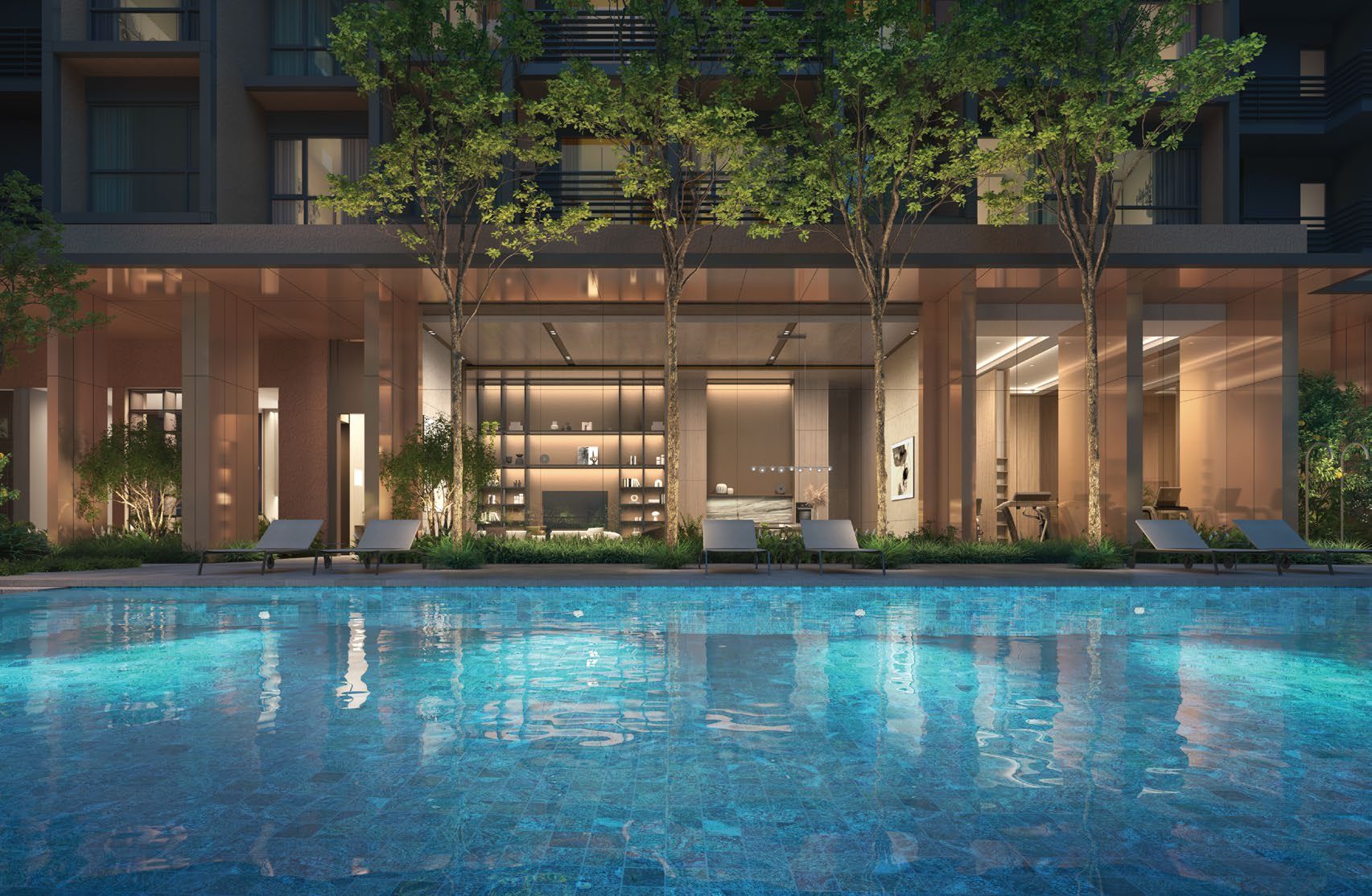 Lap pool at dusk (artist’s impression)